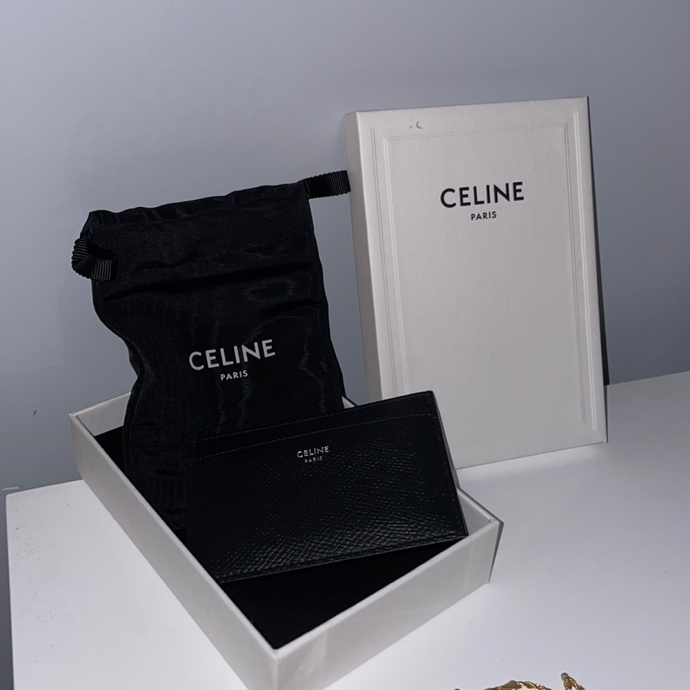 Celine Card Holder in Grained Calfskin